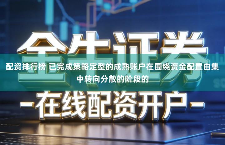 配资排行榜 已完成策略定型的成熟账户在围绕资金配置由集中转向分散的阶段的